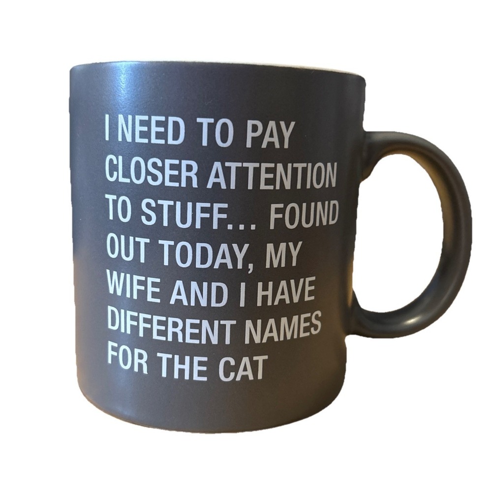 Cat Owner Couples Funny Coffee Mug Large